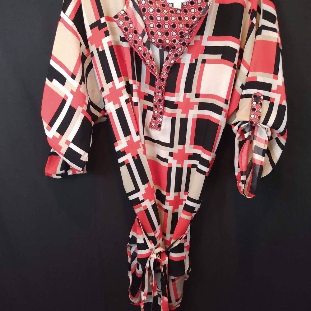 New York &  Company Orange Print Tunic